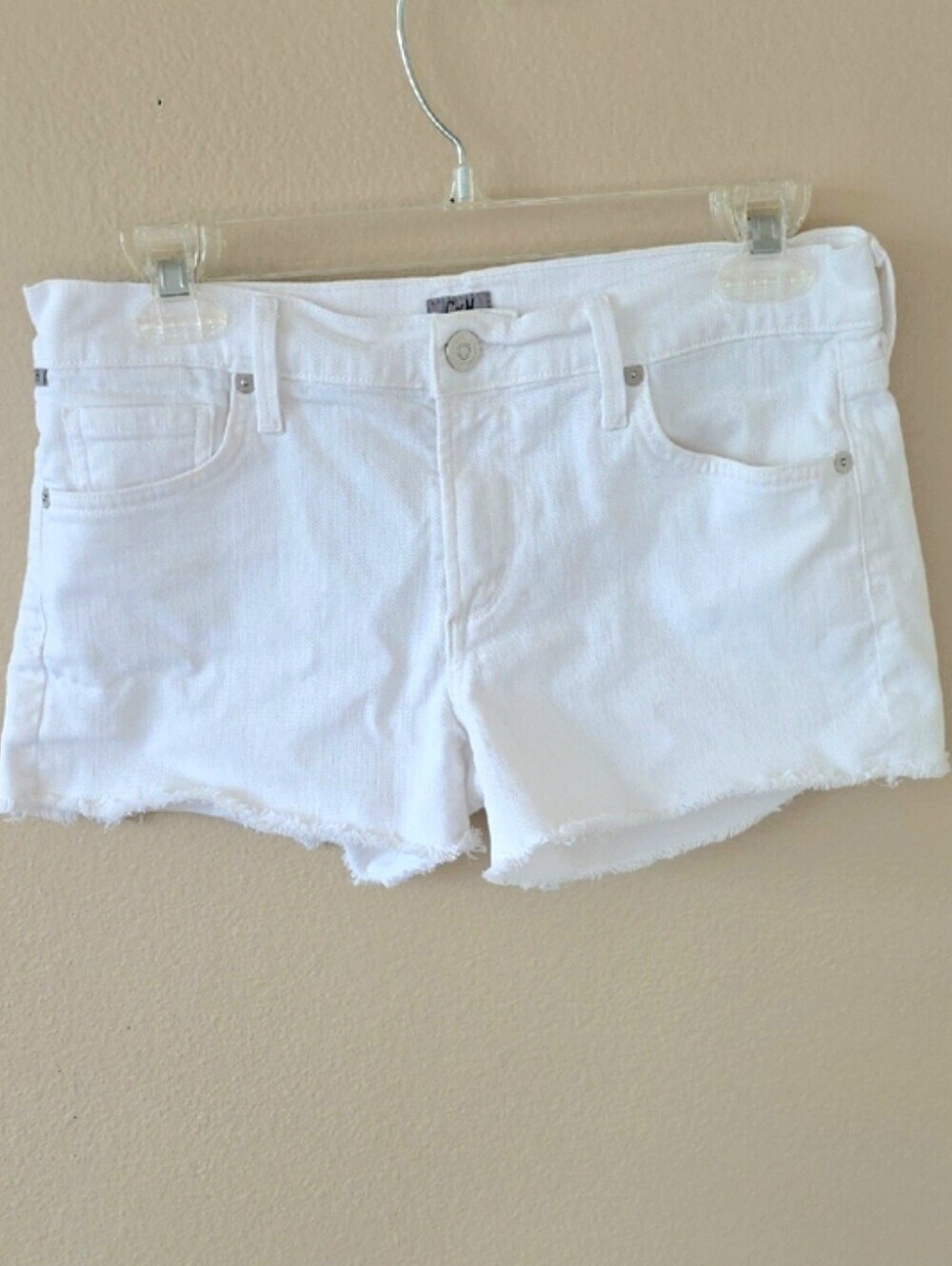 Citizens Of Humanity Womens White Cutoff Denim Shorts - Size 27
